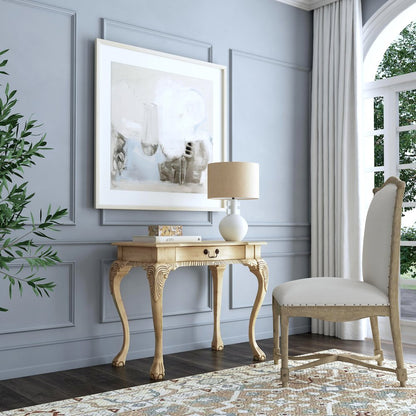 Dupree 33" Wood Writing Desk, Beige
