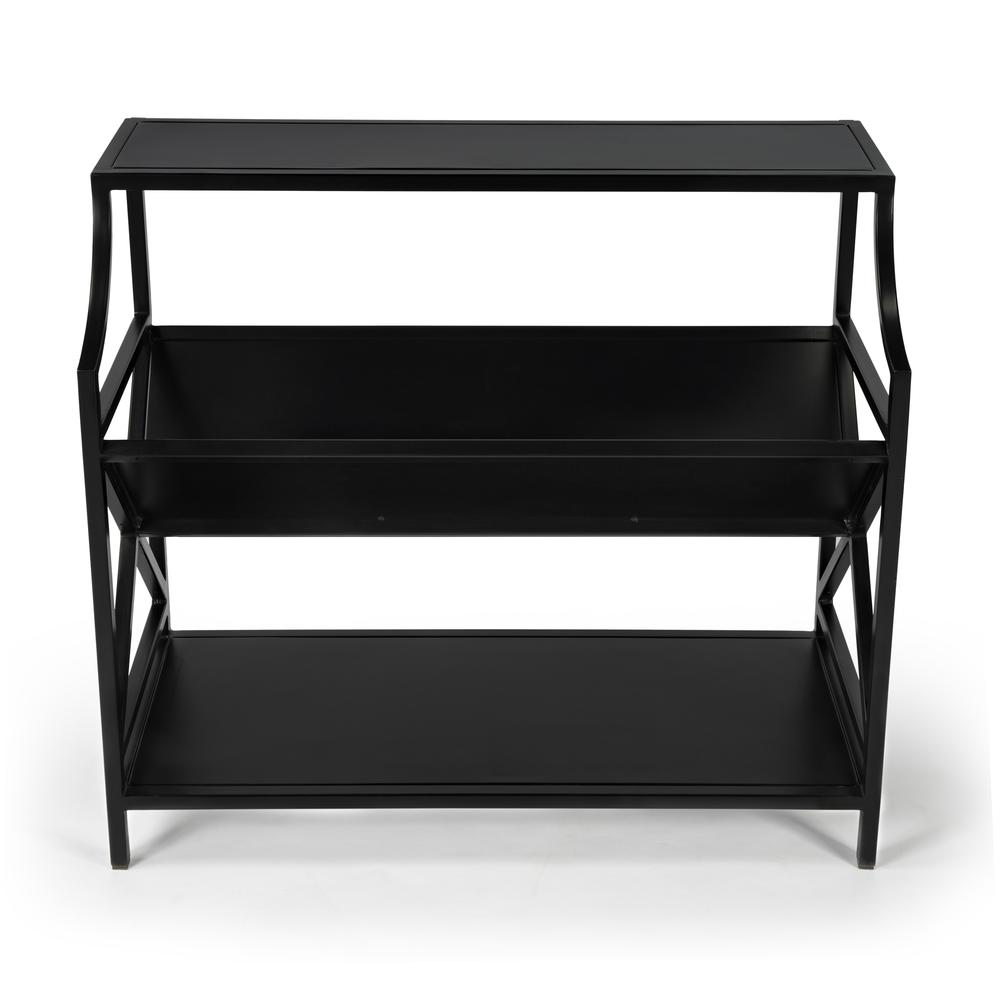Keats Library 2 Tier 36"W Bookcase, Black