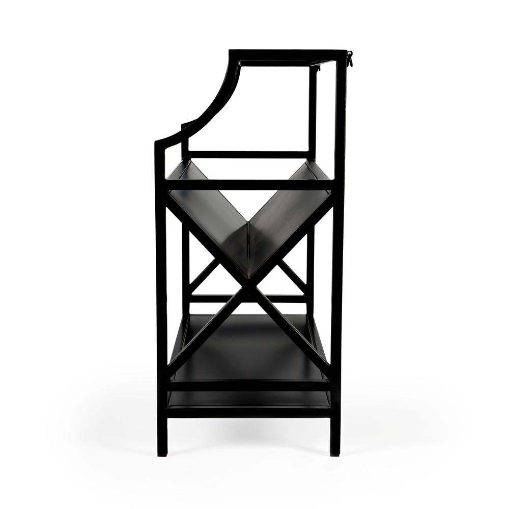 Keats Library 2 Tier 36"W Bookcase, Black