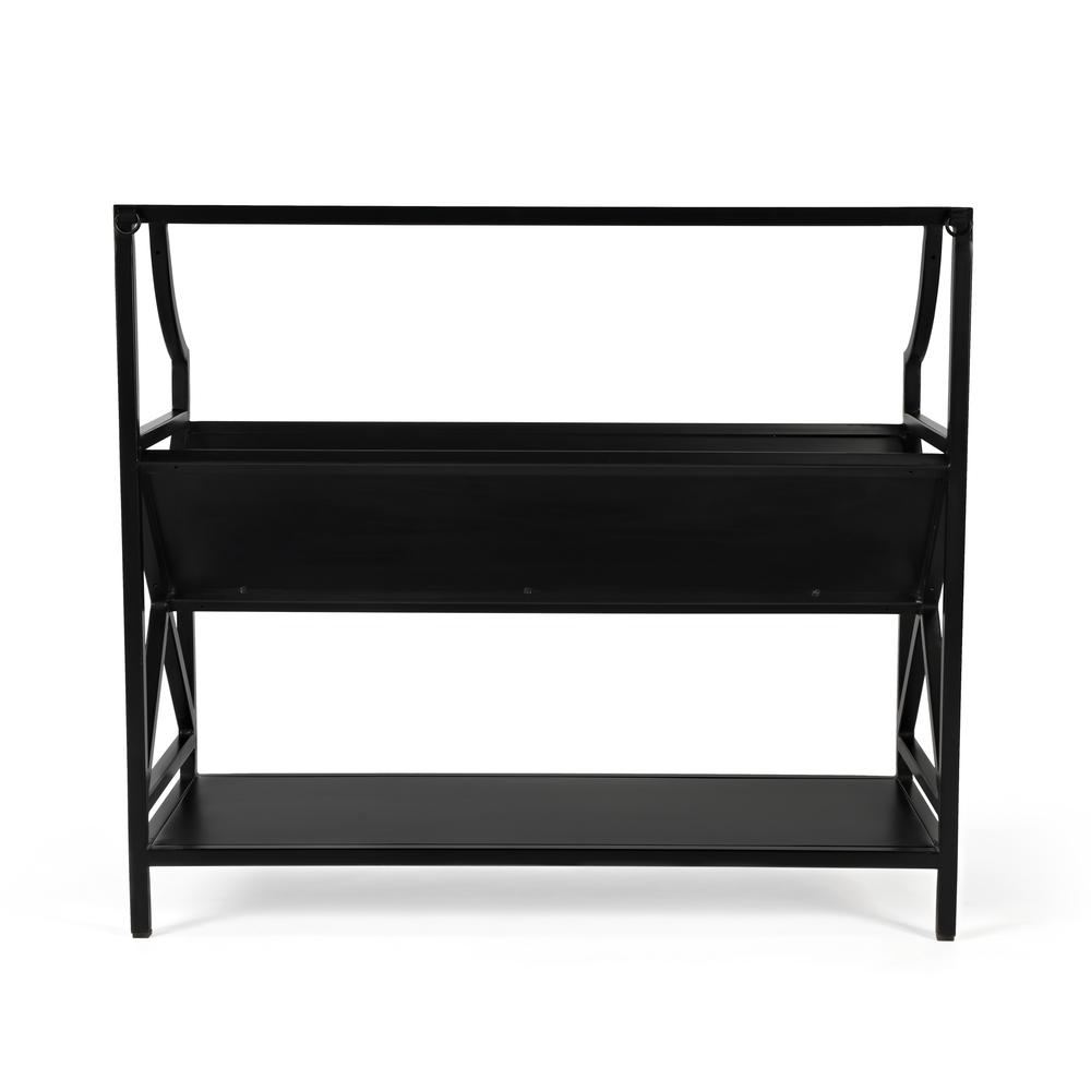 Keats Library 2 Tier 36"W Bookcase, Black