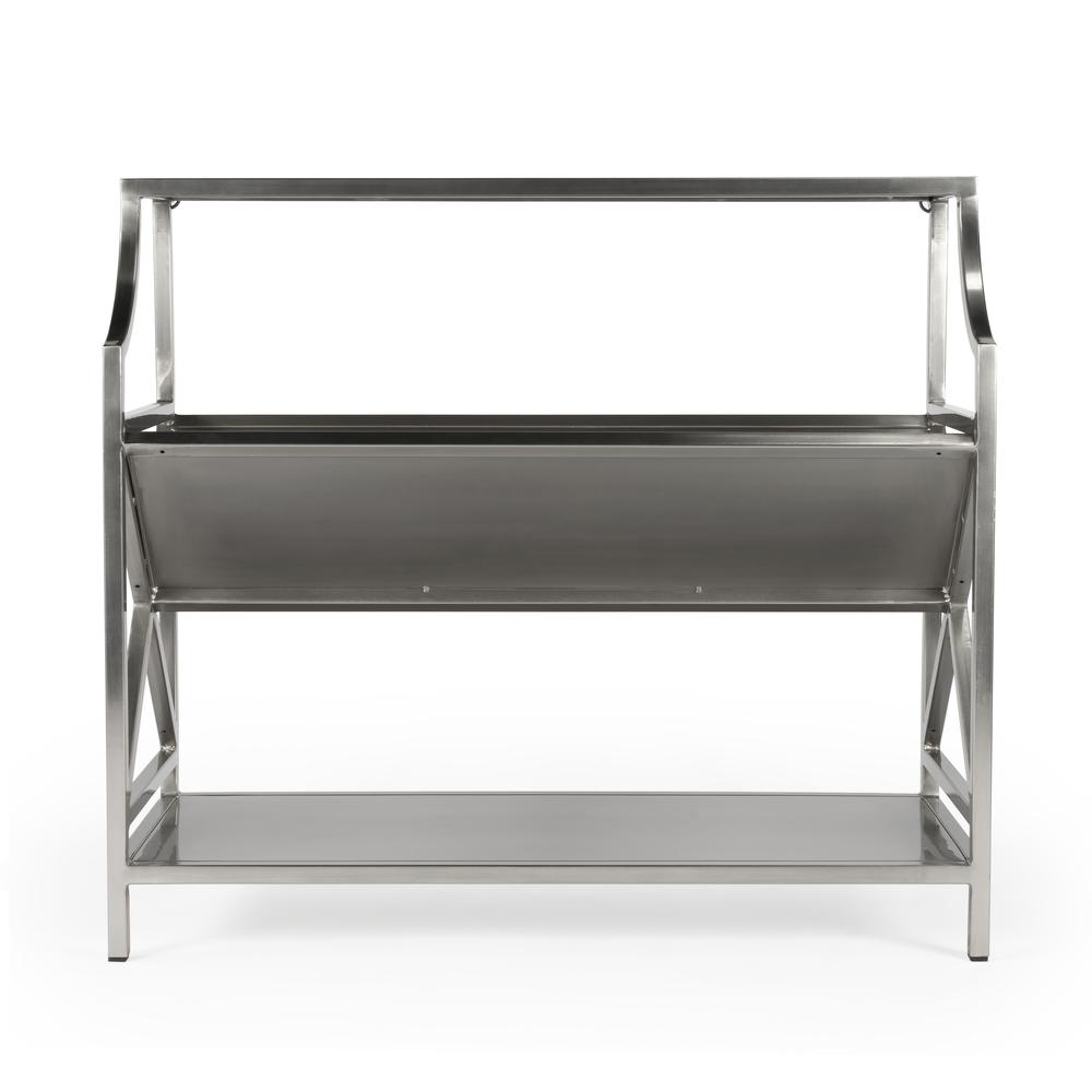 Keats Library 2 Tier 36"W Bookcase, Silver