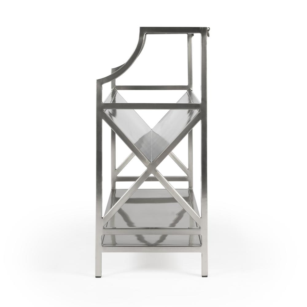 Keats Library 2 Tier 36"W Bookcase, Silver