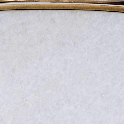 Talulah Oval Marble Side Table, Gold