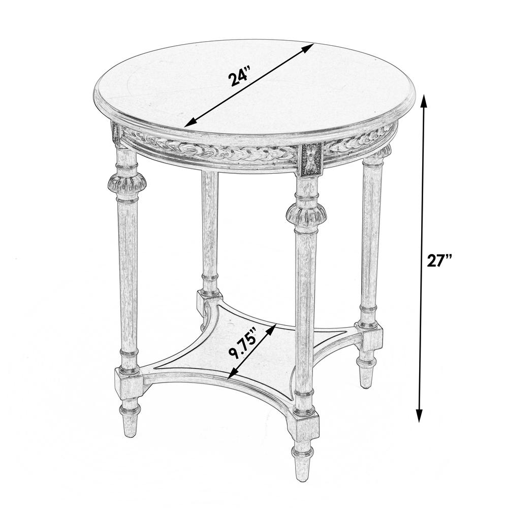 Hellinger Round End Table, Medium Brown