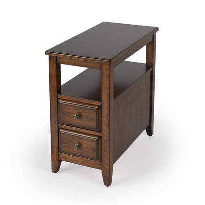 Marcus Side Table with Storage, Medium Brown