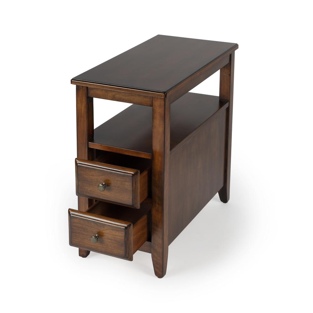 Marcus Side Table with Storage, Medium Brown