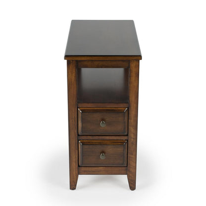 Marcus Side Table with Storage, Medium Brown