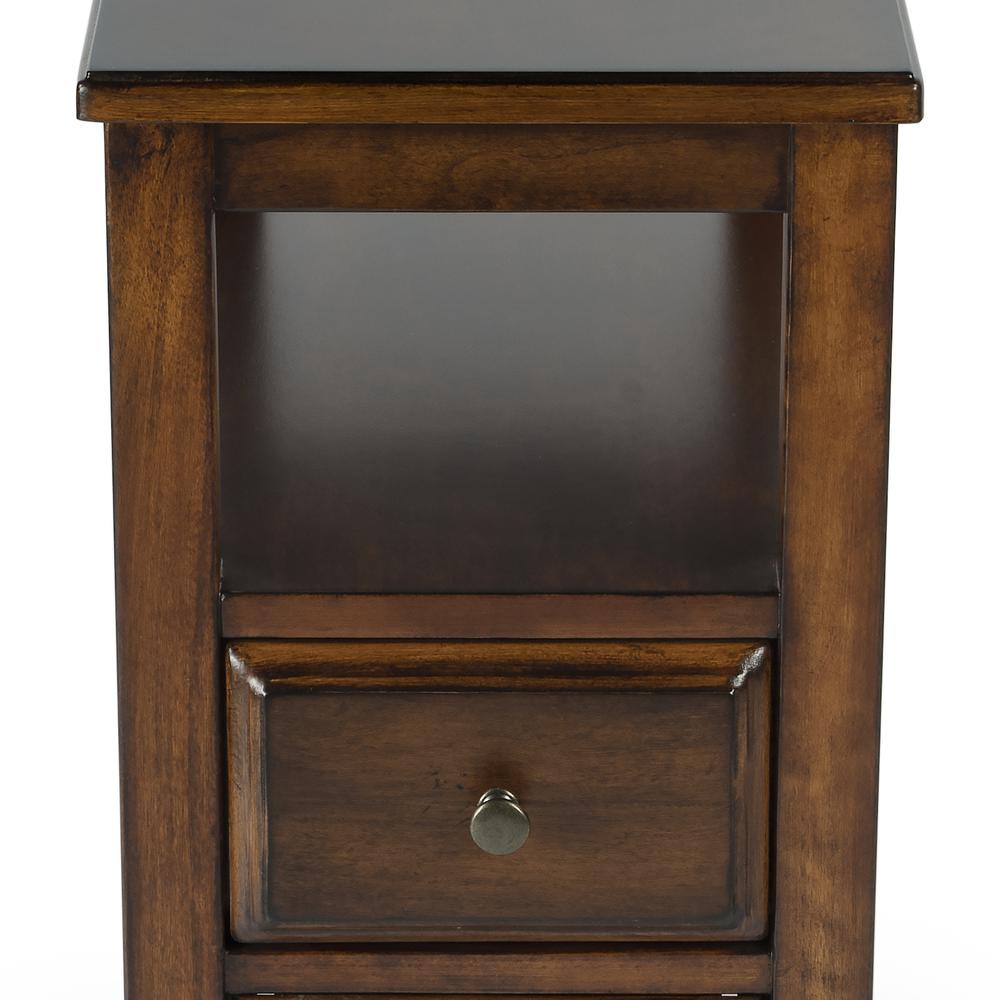 Marcus Side Table with Storage, Medium Brown
