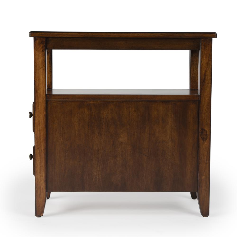 Marcus Side Table with Storage, Medium Brown