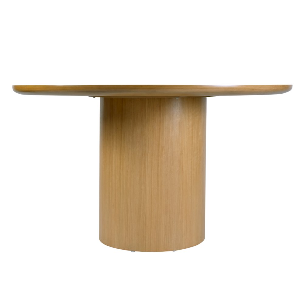Coral 84 in. W Oval Wood Double Pedestal Dining Table, Light Brown