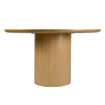 Coral 84 in. W Oval Wood Double Pedestal Dining Table, Light Brown