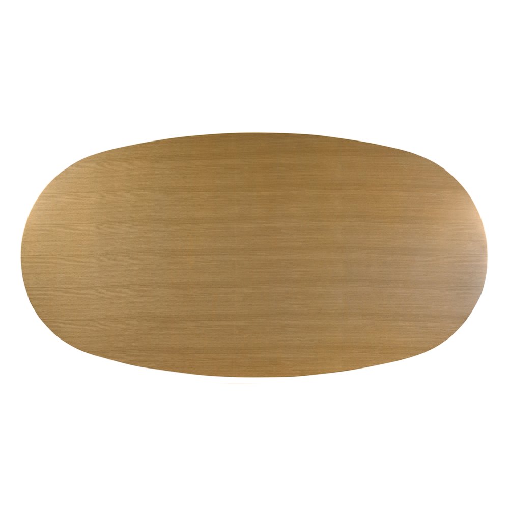 Coral 84 in. W Oval Wood Double Pedestal Dining Table, Light Brown