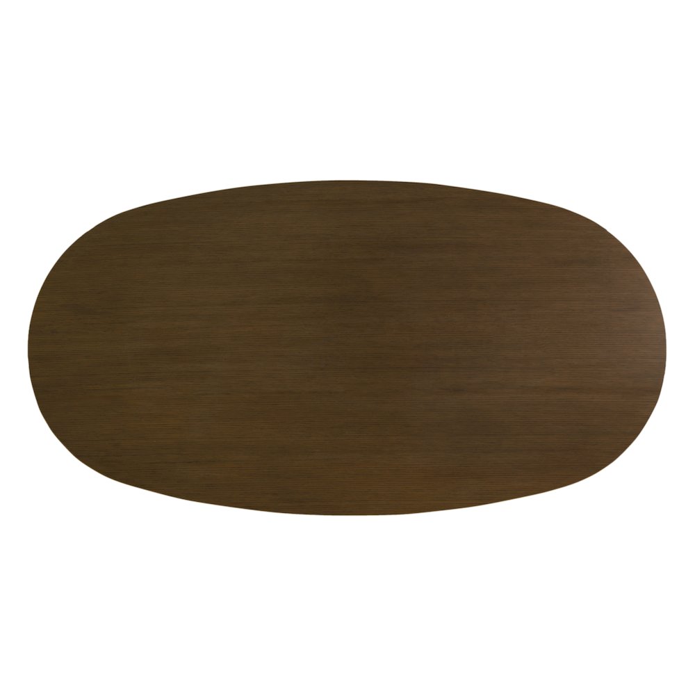 Coral 84 in. W Oval Wood Double Pedestal Dining Table, Walnut