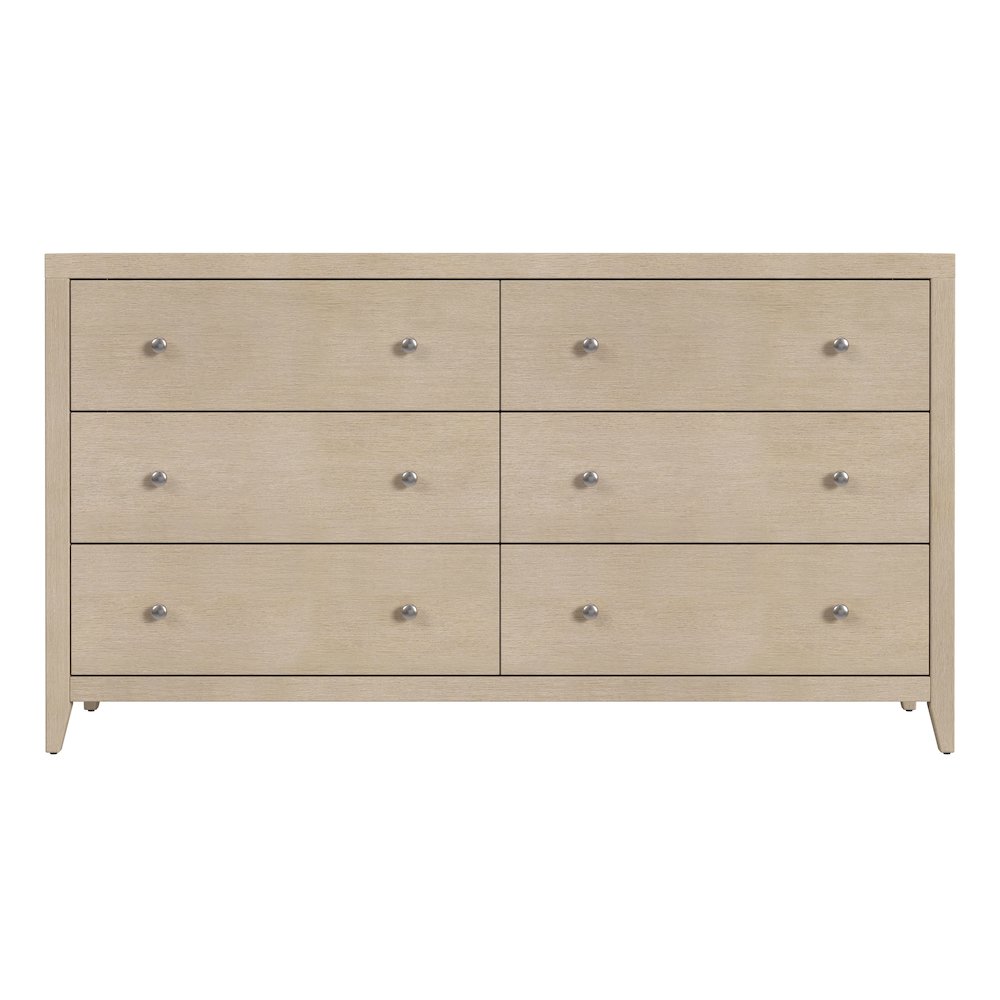 Dana 60 in. W Rectangular Wood 6 Drawer Dresser, Taupe