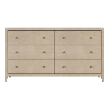 Dana 60 in. W Rectangular Wood 6 Drawer Dresser, Taupe