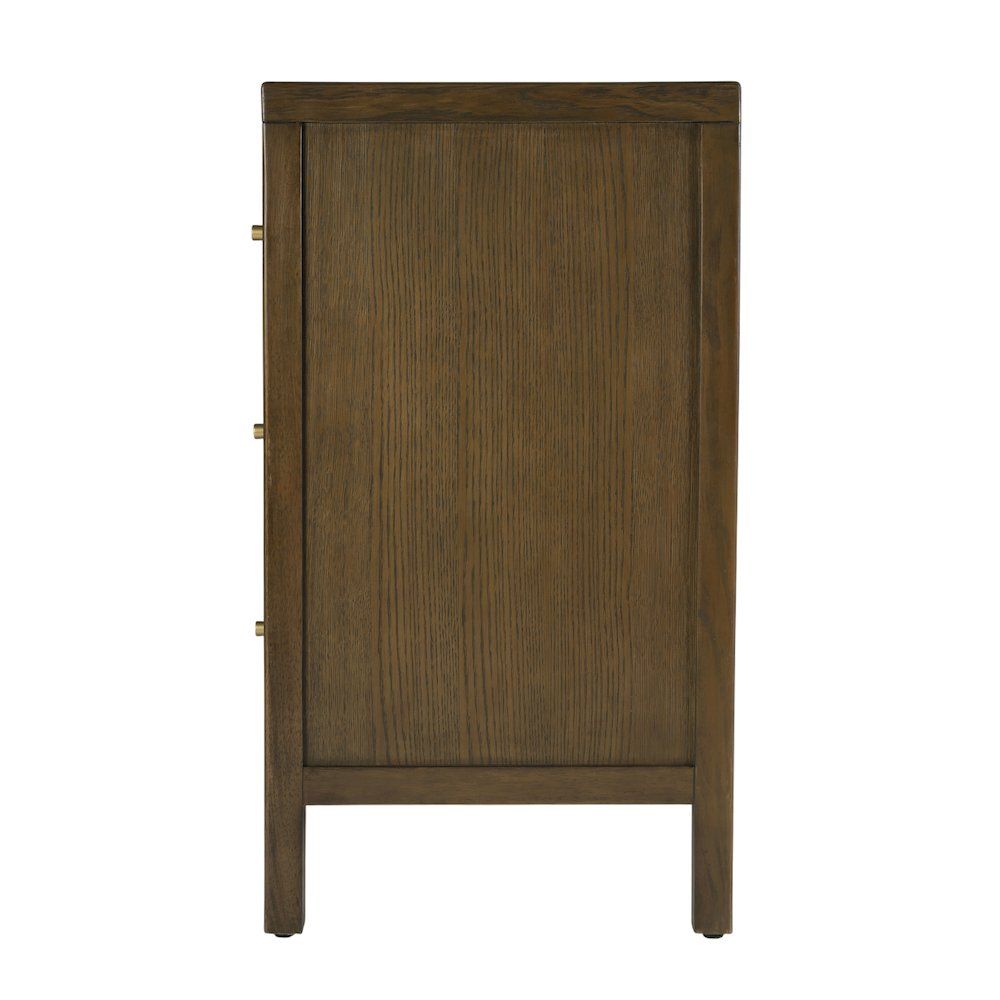 Mendel 60 in. W Rectangular Wood 6 Drawer Dresser, Walnut