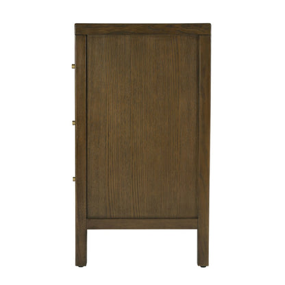 Mendel 60 in. W Rectangular Wood 6 Drawer Dresser, Walnut