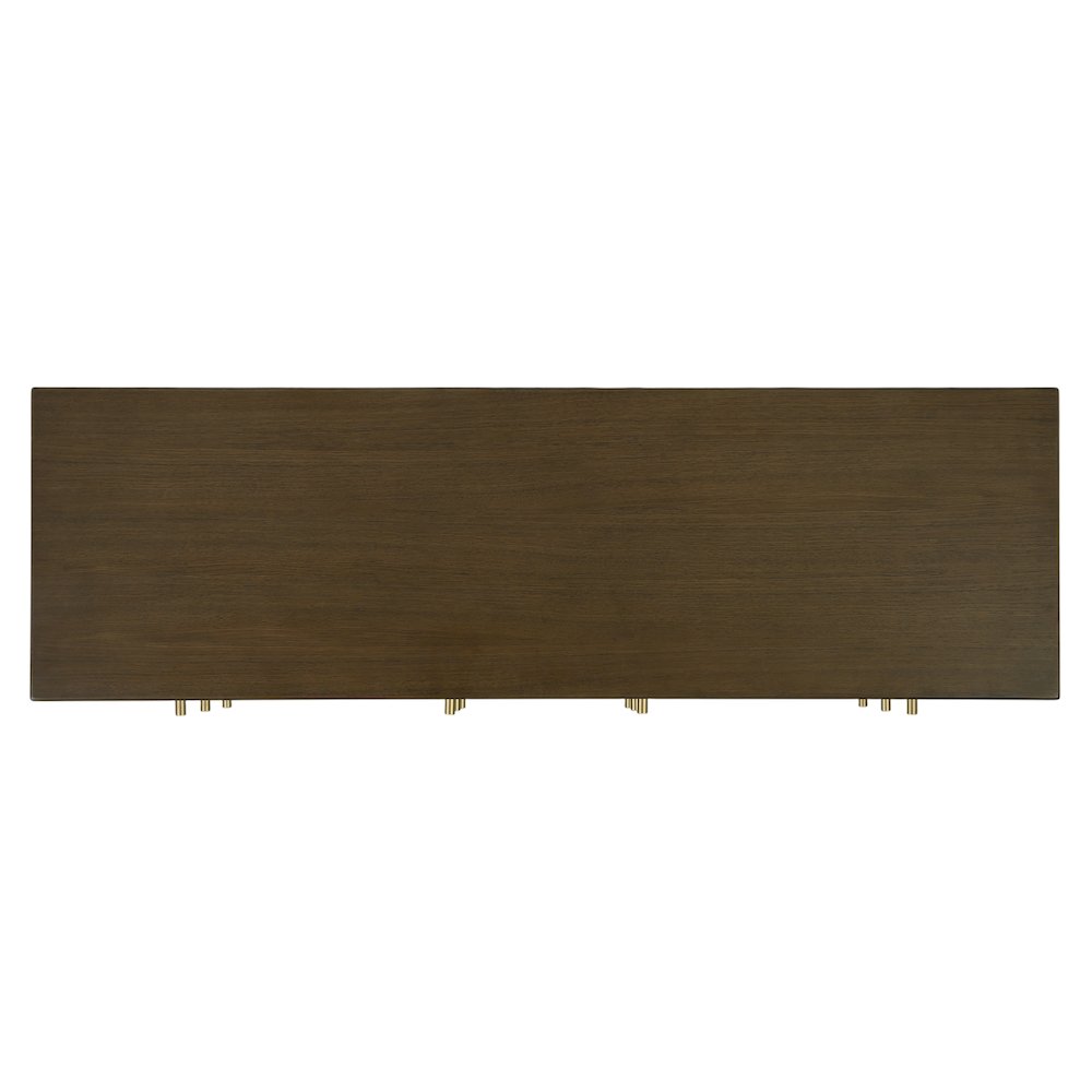Mendel 60 in. W Rectangular Wood 6 Drawer Dresser, Walnut