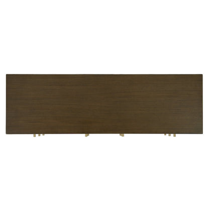 Mendel 60 in. W Rectangular Wood 6 Drawer Dresser, Walnut