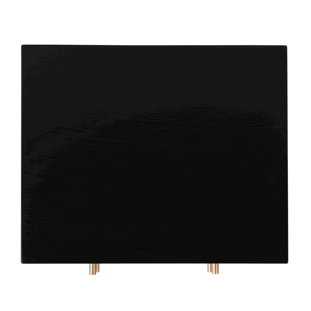 Mendel 21.25 in. W Wood 2 Drawer Nightstand, Black