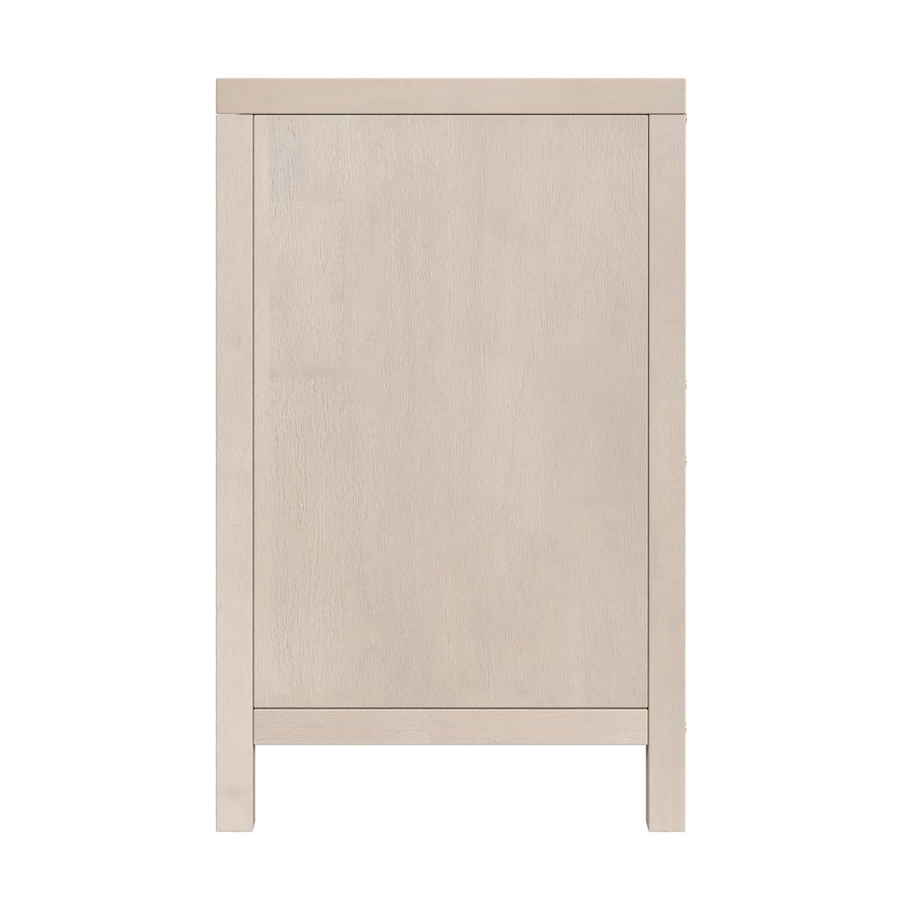 Nora 84 in. W Rectangular Wood 9 Drawer Dresser, Taupe