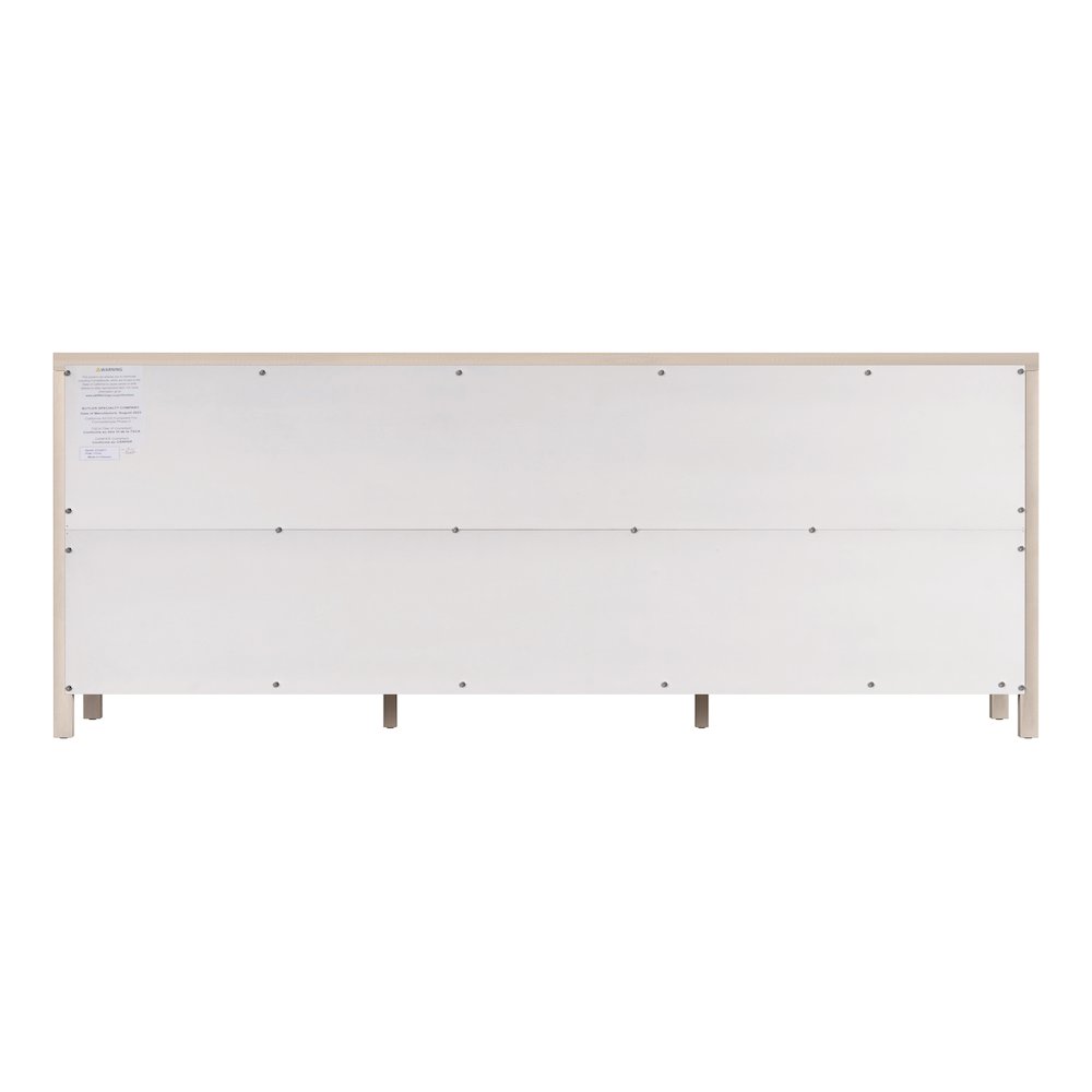 Nora 84 in. W Rectangular Wood 9 Drawer Dresser, Taupe