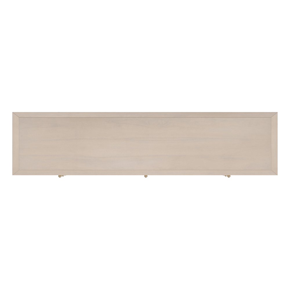 Nora 84 in. W Rectangular Wood 9 Drawer Dresser, Taupe