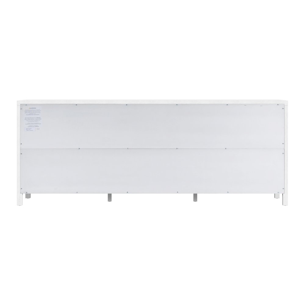 Nora 84 in. W Rectangular Wood 9 Drawer Dresser, White
