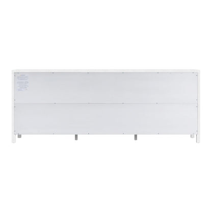 Nora 84 in. W Rectangular Wood 9 Drawer Dresser, White