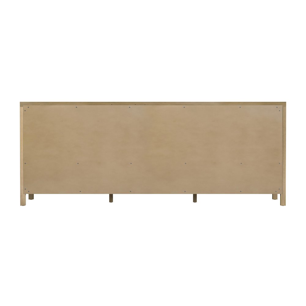 Nora 84 in. W Rectangular Wood 9 Drawer Dresser, Light Brown