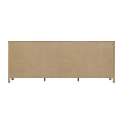 Nora 84 in. W Rectangular Wood 9 Drawer Dresser, Light Brown