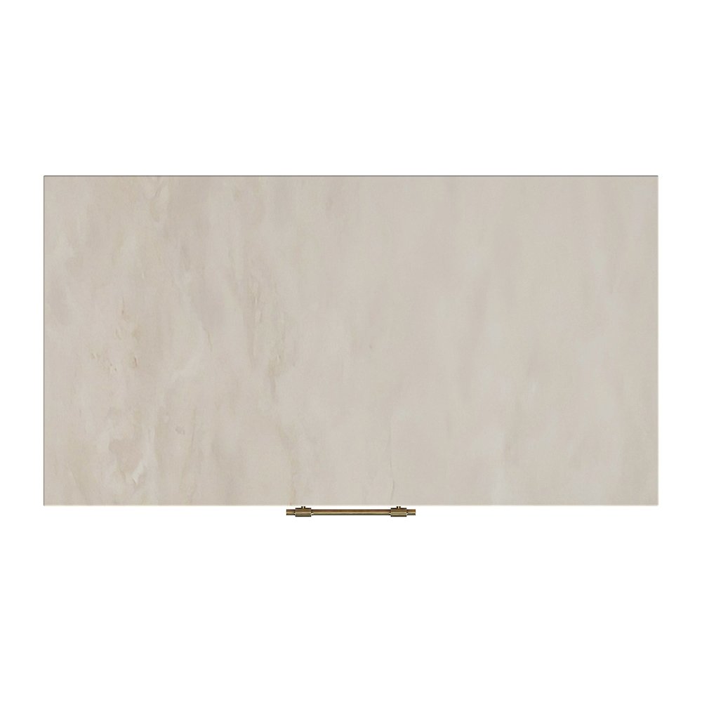 Averly 32.75 in. W Marble and Wood 3 Drawer Chest, Light Brown