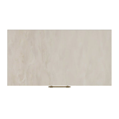 Averly 32.75 in. W Marble and Wood 3 Drawer Chest, Light Brown