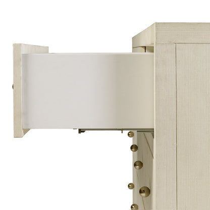 Nora 60 in. W Raffia 6 Drawer Dresser, Beige