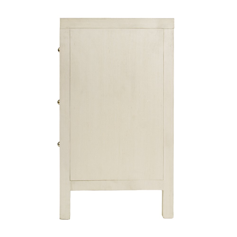 Nora 60 in. W Raffia 6 Drawer Dresser, Beige