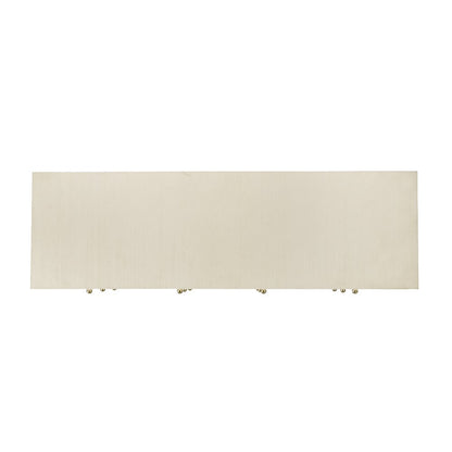 Nora 60 in. W Raffia 6 Drawer Dresser, Beige