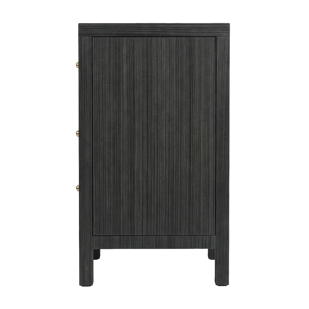 Nora 60 in. W Raffia 6 Drawer Dresser, Gray