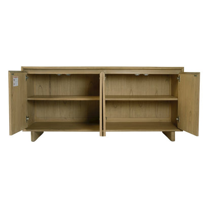 Halmstad 63 in. W Wood Sideboard with Interior Storage, Light Brown