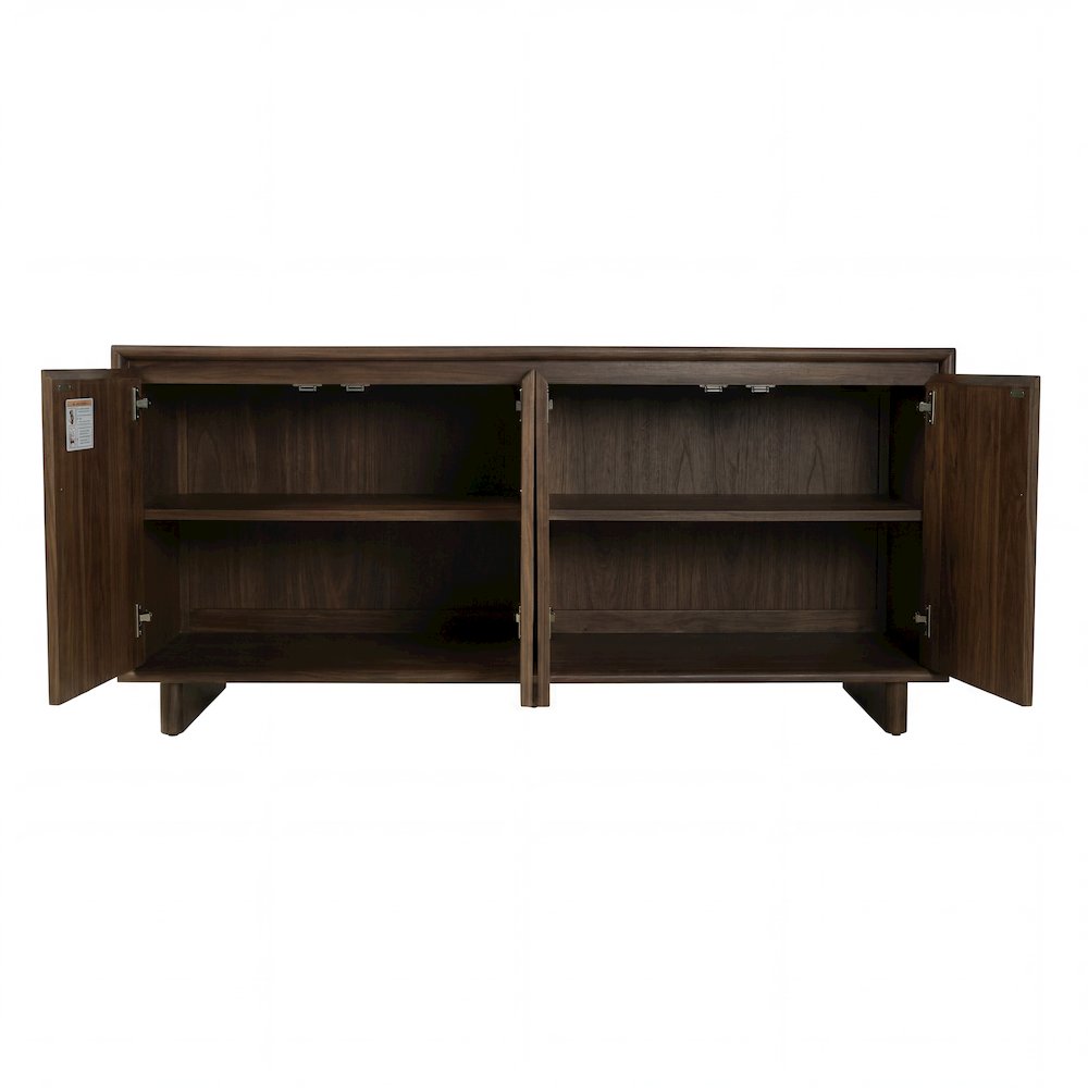 Halmstad 63 in. W Wood Sideboard with Interior Storage, Brown