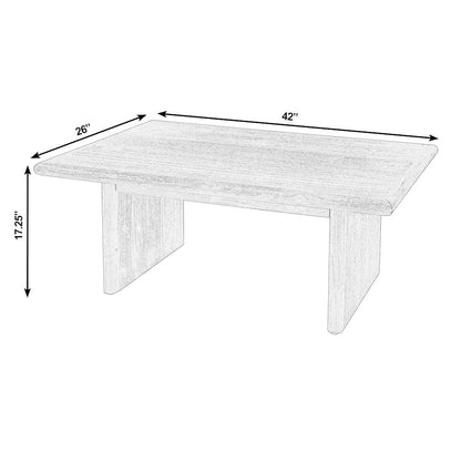 Halmstad 42 in. W Rectangular Wood Coffee Table, Light Brown