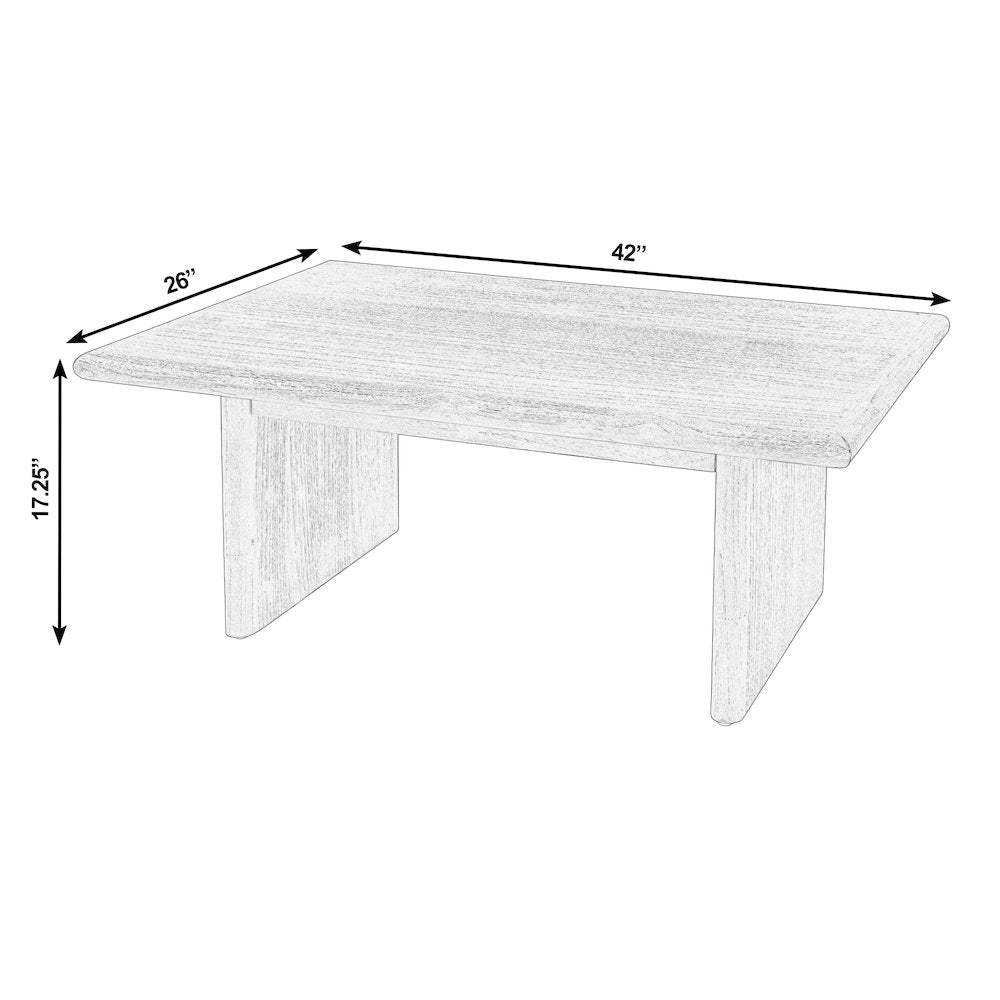 Halmstad 42 in. W Rectangular Wood Coffee Table, Brown