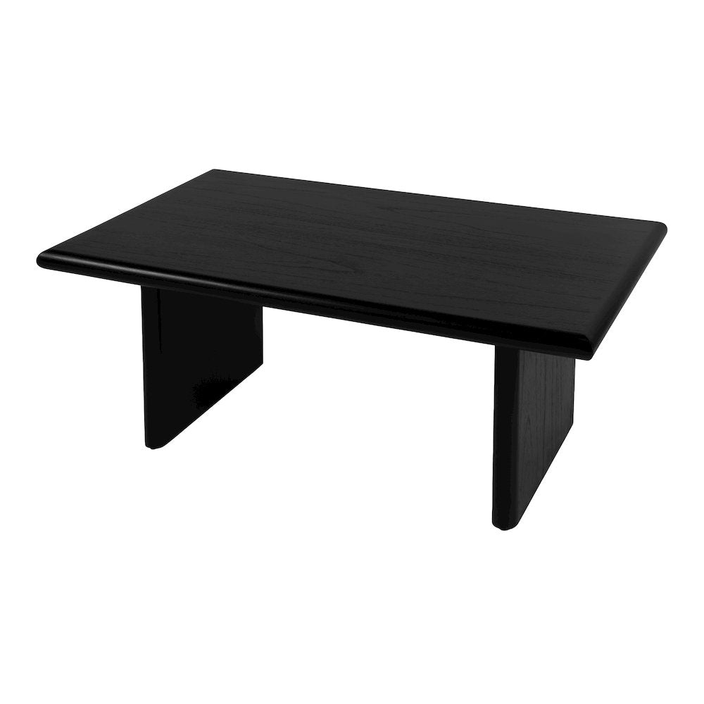 Halmstad 42 in. W Rectangular Wood Coffee Table, Black
