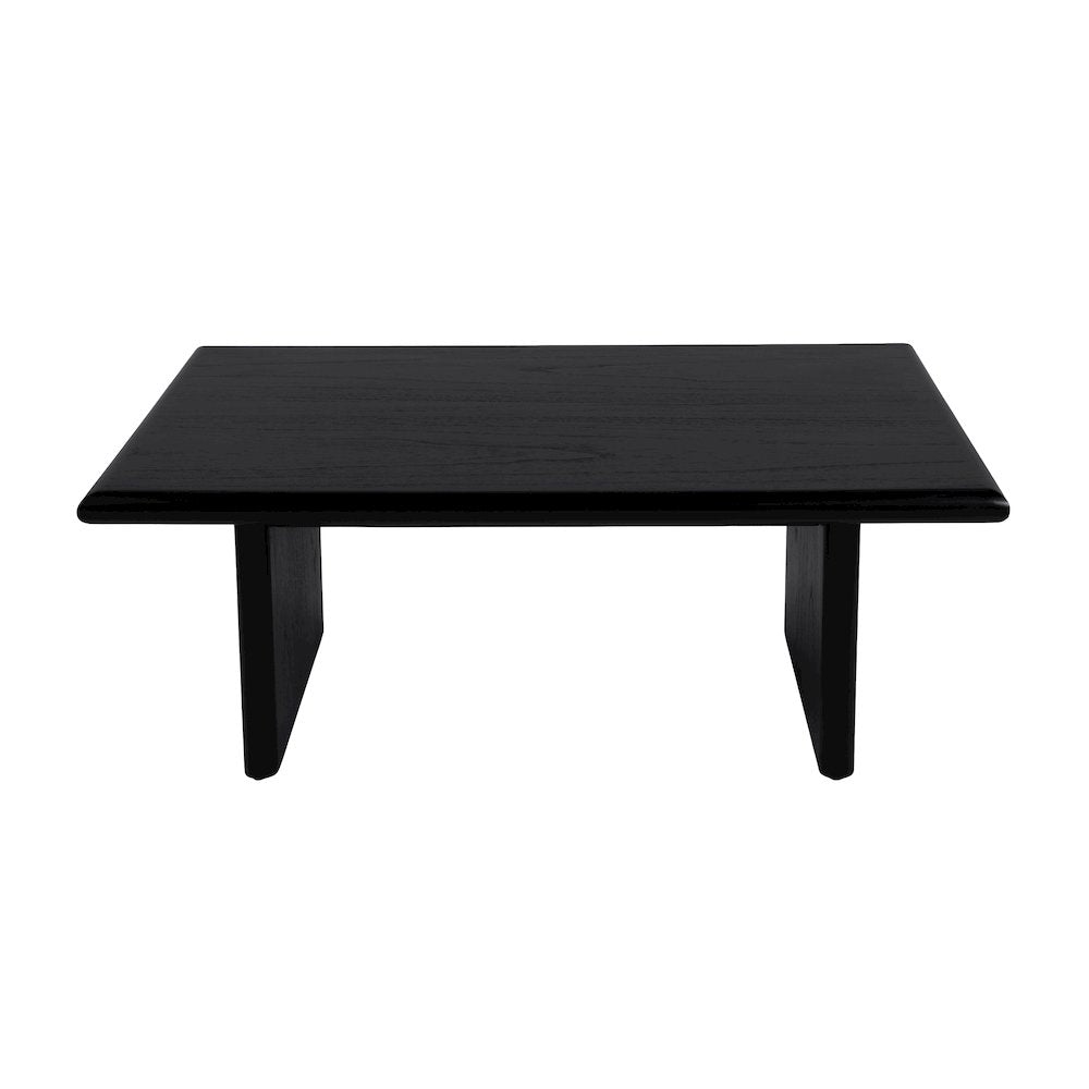 Halmstad 42 in. W Rectangular Wood Coffee Table, Black