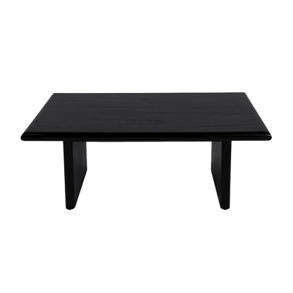 Halmstad 42 in. W Rectangular Wood Coffee Table, Black