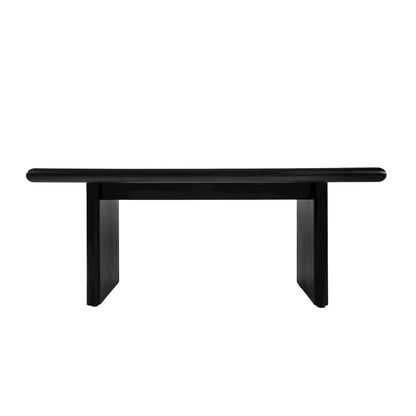 Halmstad 42 in. W Rectangular Wood Coffee Table, Black