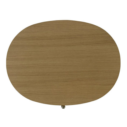 Nora 28 in. W Oval Wood 4 Drawer Nightstand, Natural