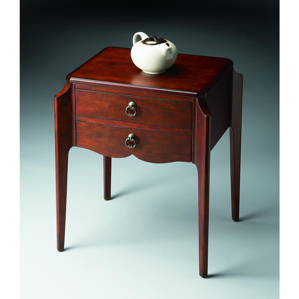 Wilshire End Table, Dark Brown