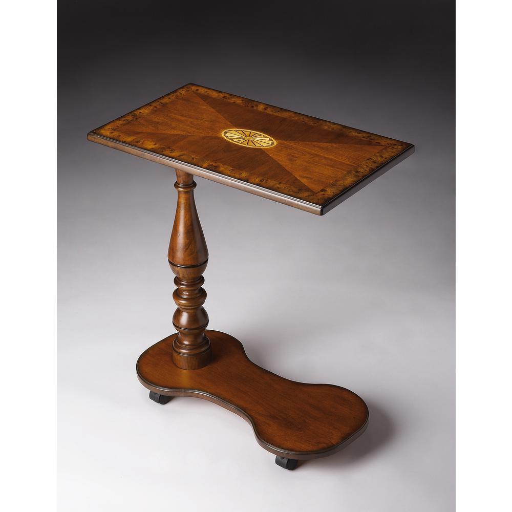 Mabry Mobile Tray Table, Medium Brown