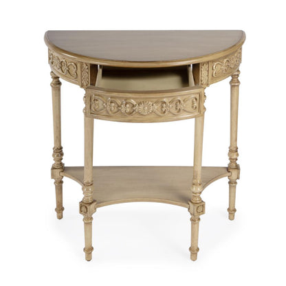 Danielle 30" Demilune Console Table, Beige