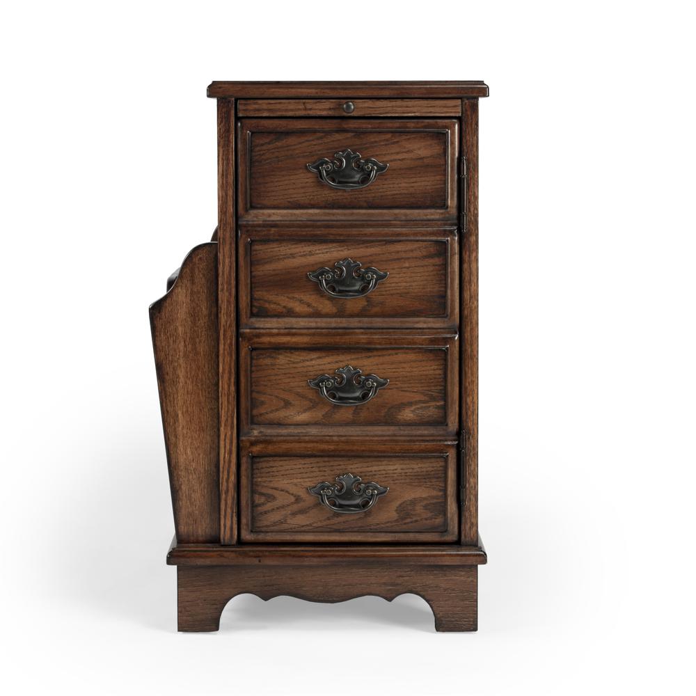 Gregory Side Table, Medium Brown
